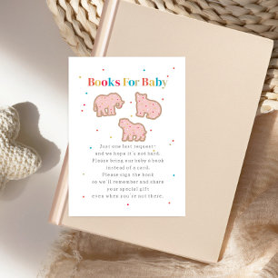 Baby Sprinkle Animal Cookies Book Request Pink Enclosure Card