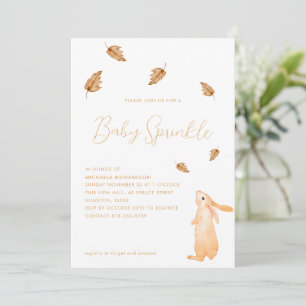 BABY SPRINKLE AUTUMN MODERN MINIMAL BABY SHOWER   INVITATION