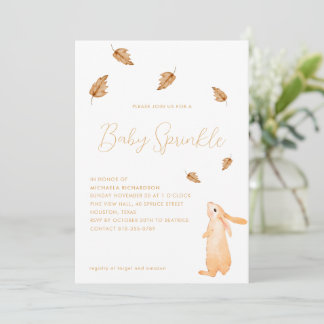 BABY SPRINKLE AUTUMN MODERN MINIMAL BABY SHOWER | INVITATION