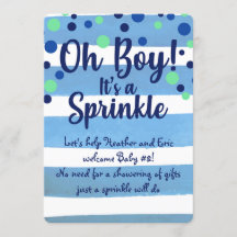 Baby Sprinkle - Baby Boy invite