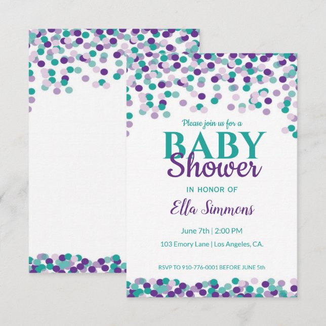 Baby Sprinkle | Baby Shower Invitation (Front/Back)