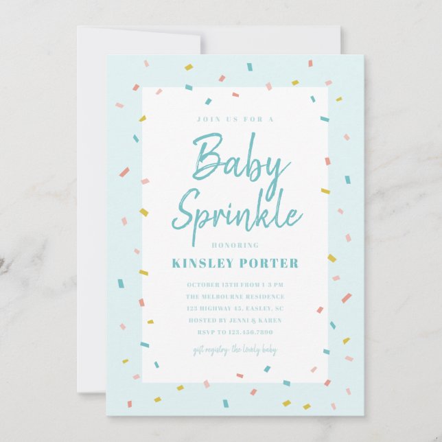 Baby Sprinkle Baby Shower Invitations (Front)