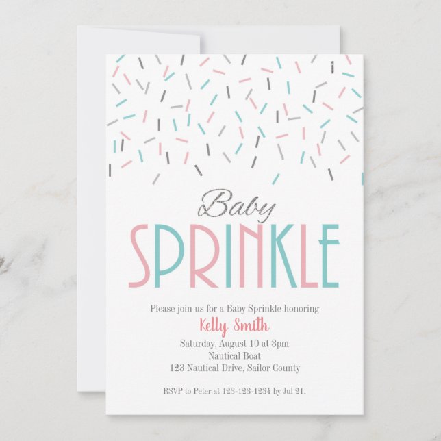 Baby Sprinkle, Baby Shower, Twins, Gender Neutral Invitation (Front)