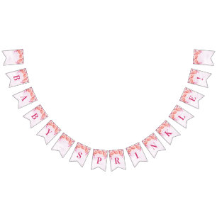 Baby Sprinkle Banner Lavender Watercolor Flowers