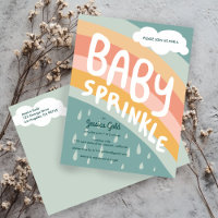 BABY SPRINKLE Cute Clouds Rainbow Rain Custom
