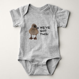 Baby Sprinkle Cute Grey Duckling Custom Bodysuit