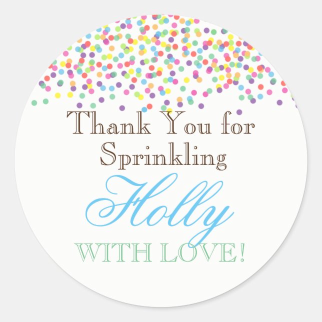 Baby Sprinkle Favour Stickers (Front)