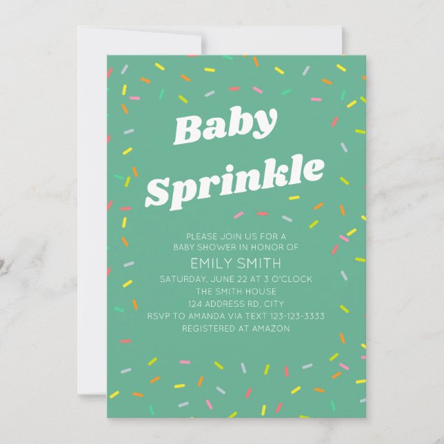Baby Sprinkle  Invitation (Front)