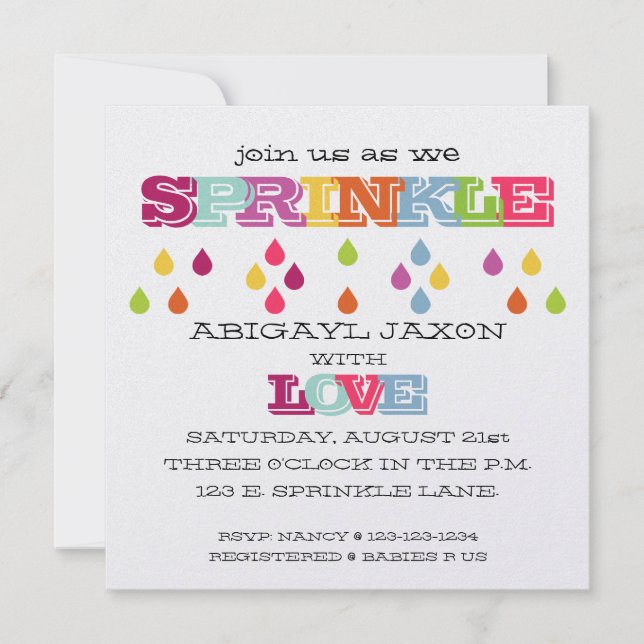 BABY SPRINKLE INVITATION (Front)