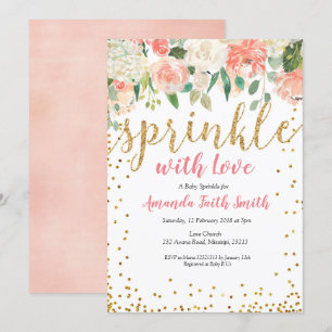 Baby Sprinkle Invitation Card Floral