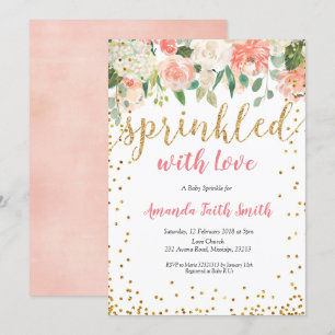 Baby Sprinkle Invitation Card Floral
