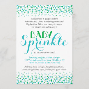 Baby Sprinkle Invitation • Confetti Design