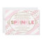 baby sprinkle invitation girl gold pink stripes