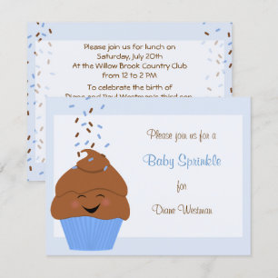 Baby Sprinkle Invitation in Blues