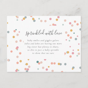 baby sprinkle invitation postcard