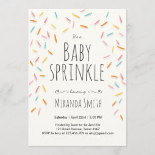 Baby Sprinkle invitation Sprinkles Confetti