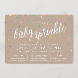 Baby Sprinkle Invitations   Kraft
