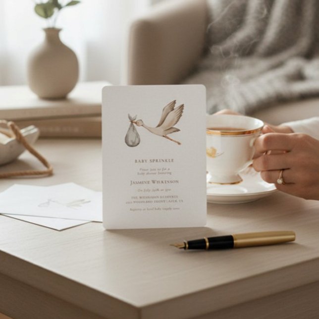 Baby sprinkle minimal watercolor baby shower  invitation (Creator Uploaded)