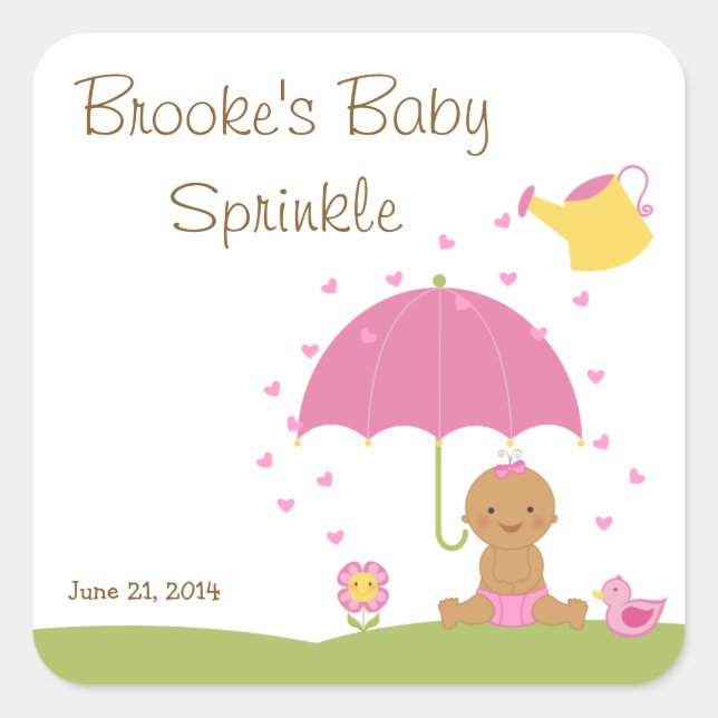 Baby Sprinkle Shower Favour Tag (Front)