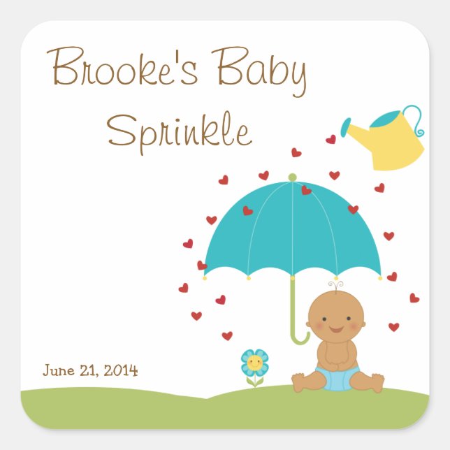 Baby Sprinkle Shower Favour Tag (Front)