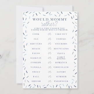 Baby Sprinkle Shower Game Invitation