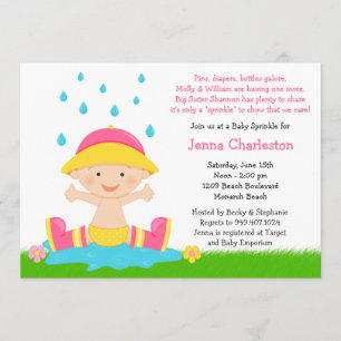Baby Sprinkle Shower Invitation for Baby Girl