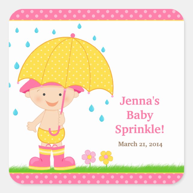 Baby Sprinkle Shower Sticker (Front)
