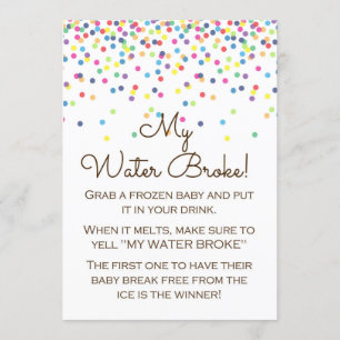 Baby Sprinkled Baby Shower Game Sign Size 5x7" Invitation