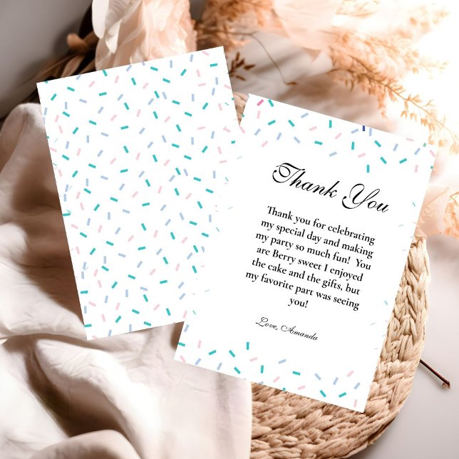 Baby Sprinkles Neutral Baby Shower Thank you card (Creator Uploaded)