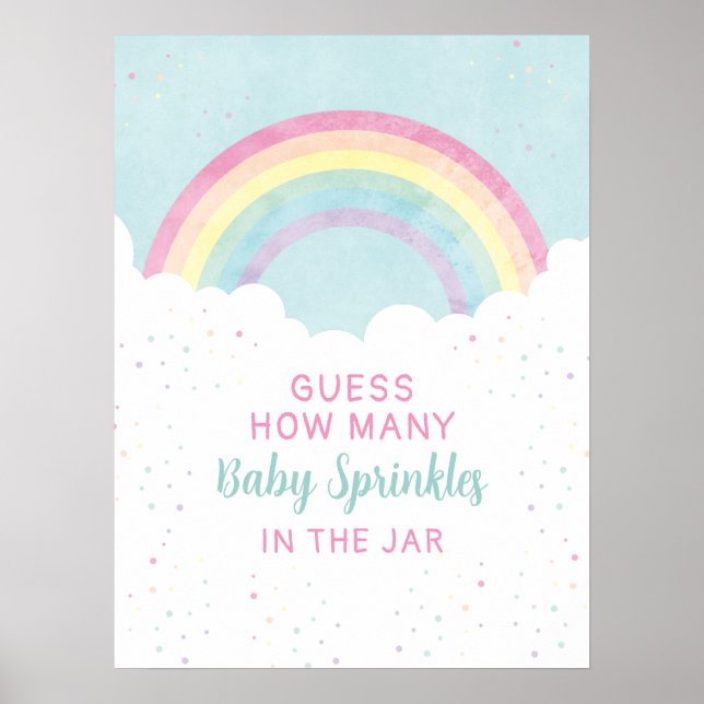 Baby Sprinkles Pastel Rainbow Activity Poster (Front)