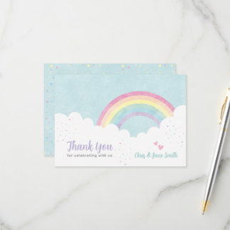 Baby Sprinkles Pastel Rainbow RSVP Card