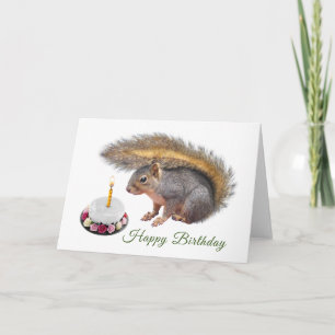 Baby Squirrel Birthday Card