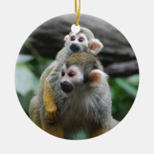Baby Squirrel Monkey Ornament
