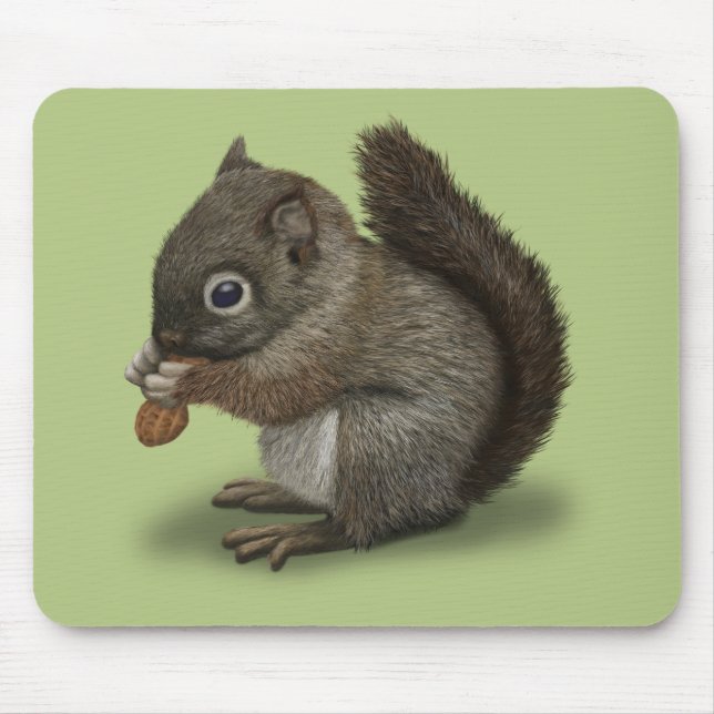 Baby Squirrel Mouse Mat (Front)