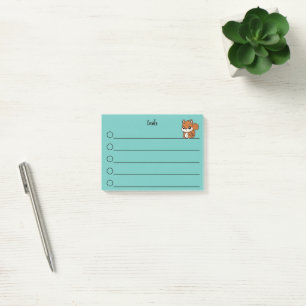 Baby Squirrel Task List  Post-it Notes