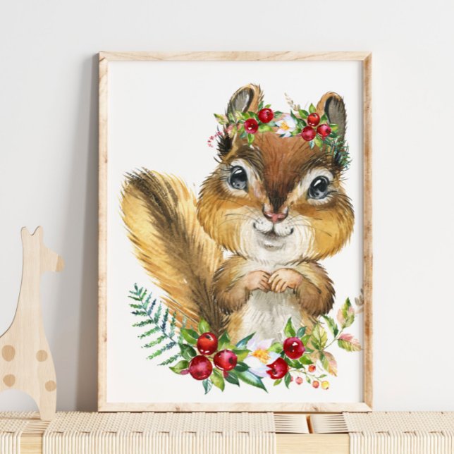 Baby Squirrel Woodland Animal Poster | Wall Art  (Creator Uploaded)