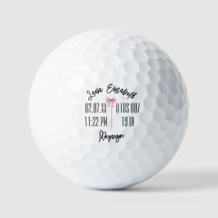 Baby Stats Birth Announcement Custom Keepsake Golf Balls