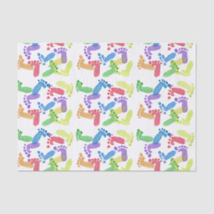 Baby Steps, Baby Feet, Baby Footprints in Colours  Tissue Paper