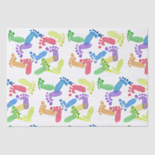 Baby Steps, Baby Feet, Baby Footprints in Colours  Tissue Paper