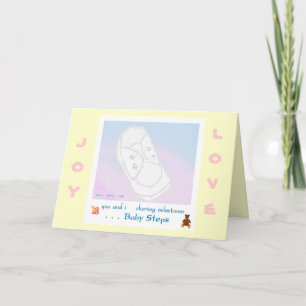 Baby Steps Baby Shower/Birth Greeting Card