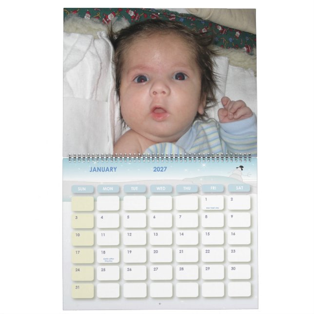 Baby Steve Calendar (Jan 2027)