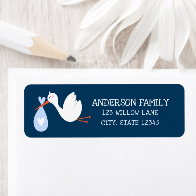 Baby Stork Return Address (Insitu)