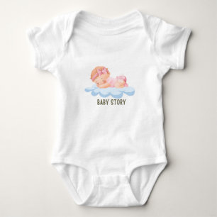 Baby Story baby sleep clouds Baby girl body suits Bodysuit