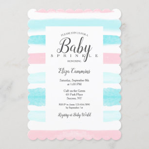 Baby Stripes Shower Invitation