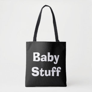 Baby Stuff Black and White Tote Bag