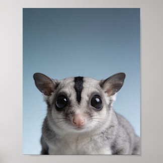 Baby Sugar Glider Portrait – Cute Nursery Animal W Poster