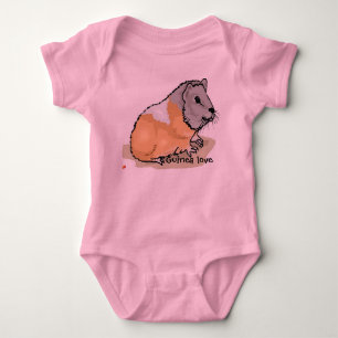 Baby summer suit with Guinea Pig Bodysuit