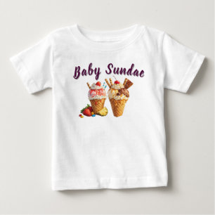 Baby Sundae Personalised Ice Cream T-Shirt Cute