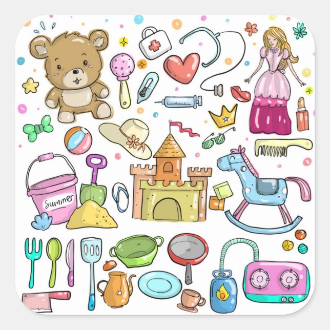 Baby Supplies Square Sticker (Front)