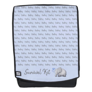 Baby Survival Kit Cute Elephants Personalised Backpack
